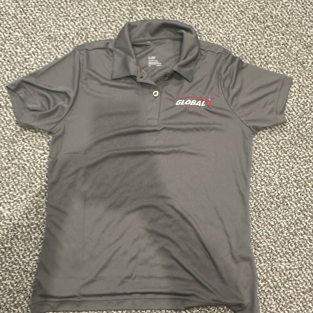 Gray Polo Shirt with Logo